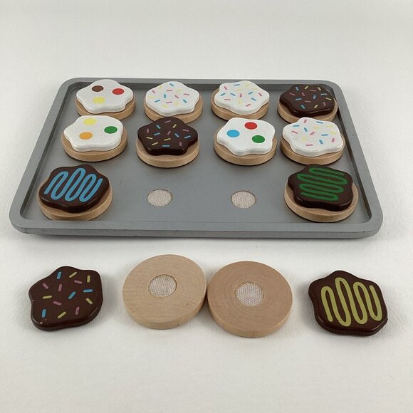 Melissa & Doug Slice And Bake Wooden Cookie Set Pretend Play Kitchen Learning - Picture 2 of 6